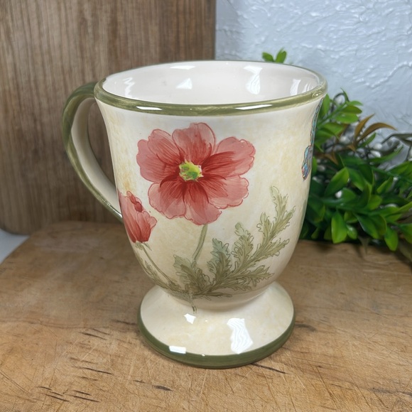 Butterfly Garden Mug Tray Set Stoneware Plate Large Mug Luncheon/Meal Set - Picture 10 of 15